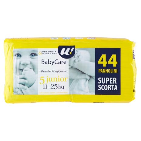 44 PANNOLINI BABY CARE JUNIOR DRY COMFORT 11-25 KG  U! Confronta & Risparmia
